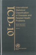 International Statistical Classification Of Diseases And Related Health Problem 10th Revision, Vol. 2