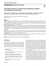 Interstitial lung disease in patients with antisynthetase syndrome:
a retrospective case series study