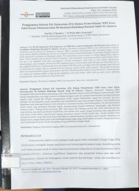 Penggunaan Sekuen Fat Saturation (FS) dalam Pemeriksaan MRI Knee Joint Kasus Osteosarcoma di Instalasi Radiologi Rumah Sakit di Jakarta
