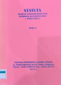 Statuta Apikes Bali Buku II